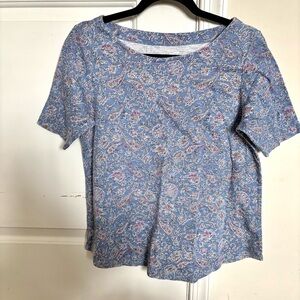 J. Jill Paisley Elbow Tee